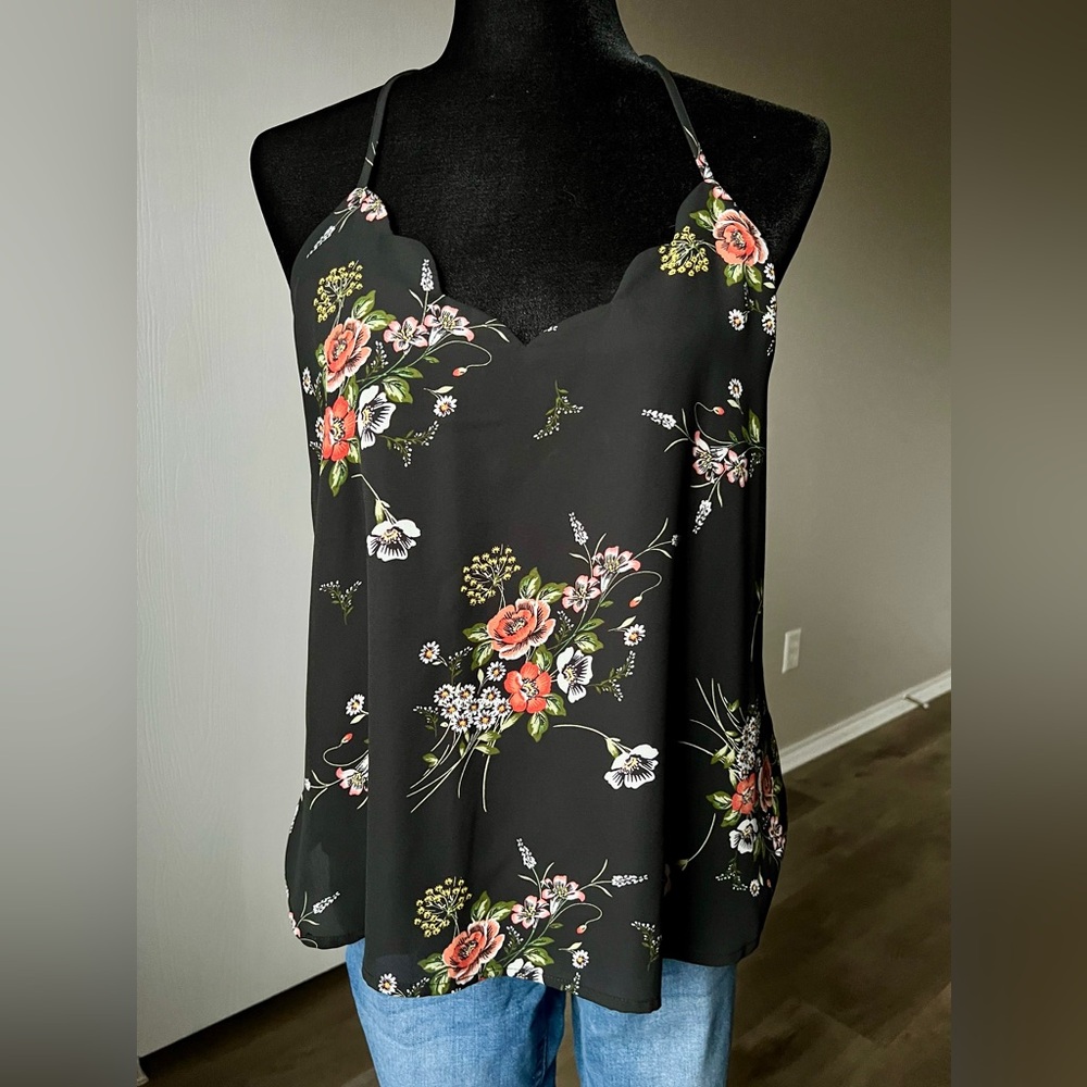Nine Britton Black Floral Camisole